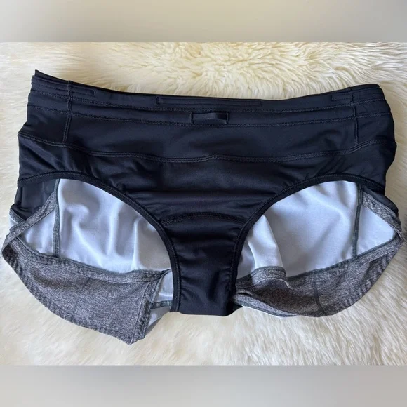 Lululemon Speed Up Short Heather Lux Multi Black / Black Size 6 - Picture 7 of 16